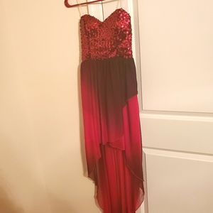 Red Burgundy Colored Formal Junior Dress Size 5